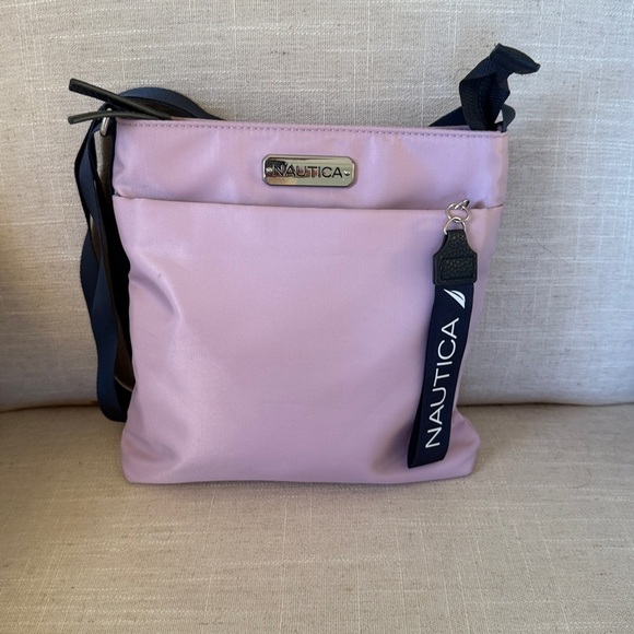 Nautica Handbags - Nautica Diver Nylon Small Crossbody Bag Purse Adjustable Shoulder Strap Mauve